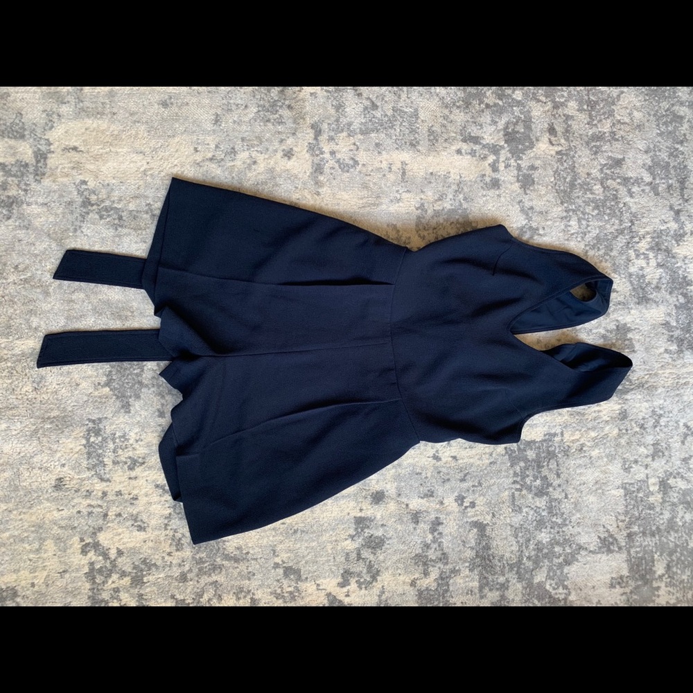 Club Monaco navy open back romper